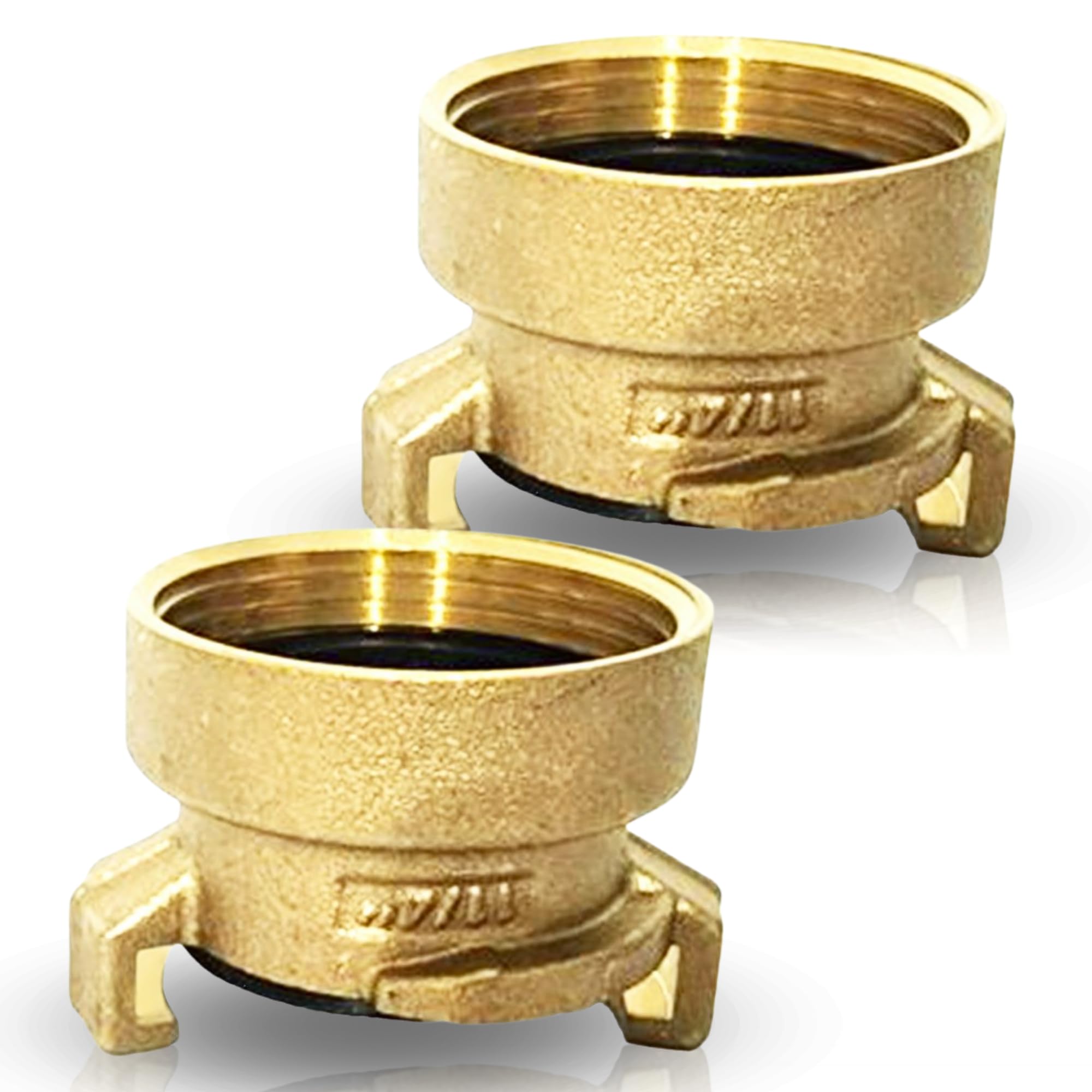 Raccord Rapide GEKA 1 1/4″ – Laiton Nickelé CW617N – F5/4 BSP Femelle – Lot de 2 – Eau Potable – 10 bar / 120 °C
