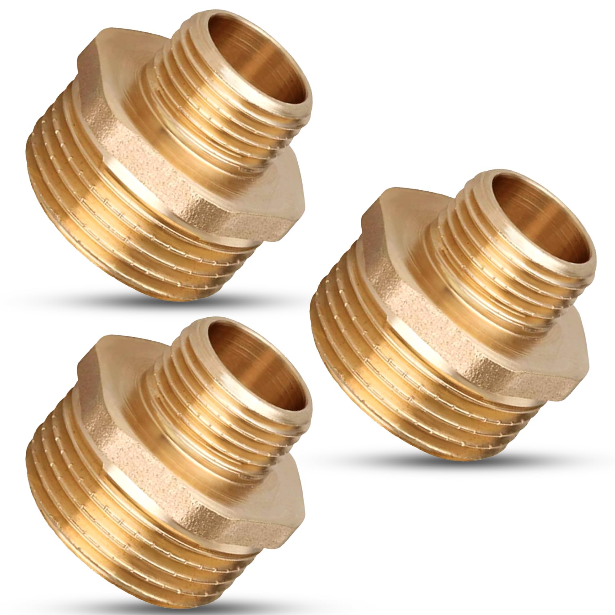 Mamelon de réduction 1" → 1/2" (BSP) – Laiton CW617N – Lot de 3